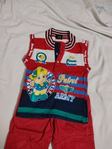 combo kids Cute Boy Red Outfit