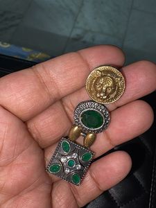 Sabyasachi look  Lion Head &amp; Emerald Earrings
