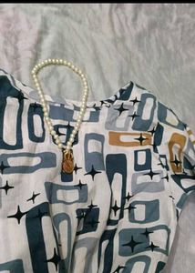 Retro Geometric Print Dress