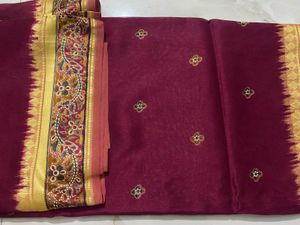 Elegant Maroon  Saree