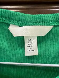 Green Ribbed Tank Top
