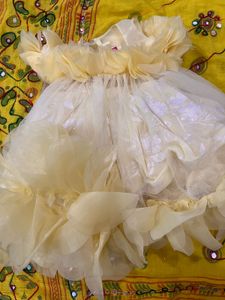 Adorable Yellow Ruffled Dress