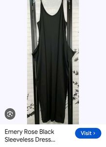 Emery rose Black Sleeveless Maxi Dress