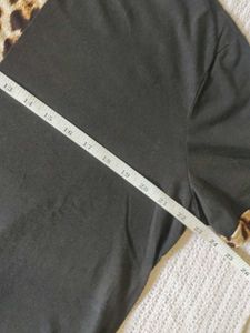 Shein Leopard Print Contrast T-Shirt
