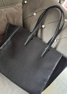 ZARA Chic Black Tote Bag with Crocodile Texture