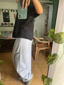 Comfortable Grey Sporty Sweatpants