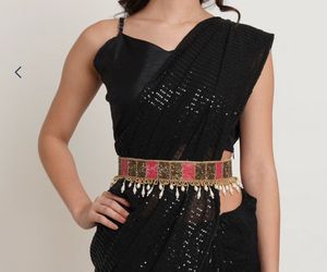 Partywear Beaded &amp; Pearl Embellished Belt