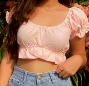Baby Pink Crop Top