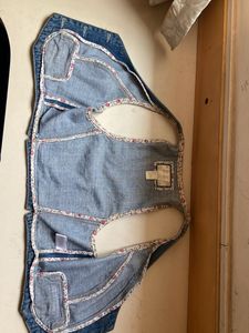 Forever 21 Denim Vest Jean Shrug