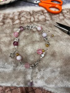 Pink Star Charm Bracelet