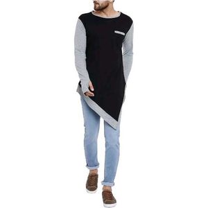 Men's Classic Black T-Shirt with Grey Trim