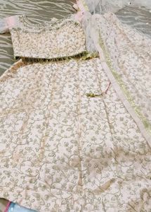 Embroidered peach women  Lehenga Choli Set