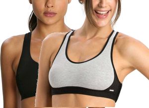 Jockey Grey &amp; Black Sports Bra