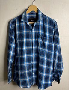 Blue Checked Full Sleeve Casual Shirt for Men