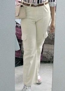Beige Cargo Pants