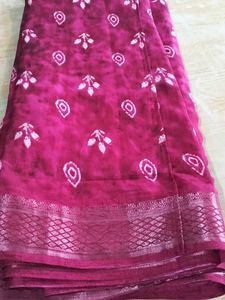 Pink Joint Saree with blouse material