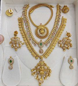 Exquisite Gold-Plated Indian Jewelry Set