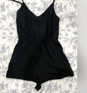 H&amp;M Black Sleeveless Romper