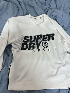 white superdry sweatshirt