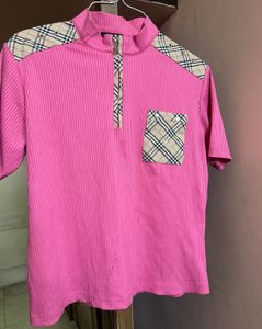 Burberry Ribbed Polo Top