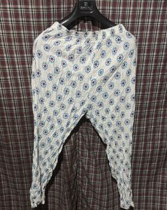 White Printed Palazzo Pants
