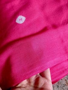 Vibrant Pink &amp; Navy Bandhani suit