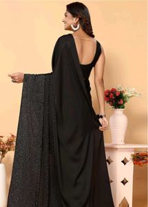 🛍️ Black Saree with Embellishments⭐⭐⭐⭐⭐