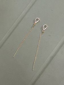 Elegant Drop Earrings with Crystals