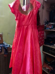 Pink Gown Flared