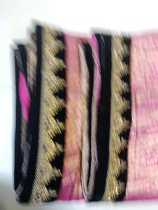 Light Wait Hot Pink With Black Jari Work And Di