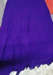 Embellished purple Peplum Top Indo Western dress