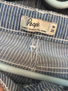Striped Denim Jeans