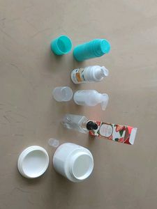 Assorted Skincare Products empty bottles