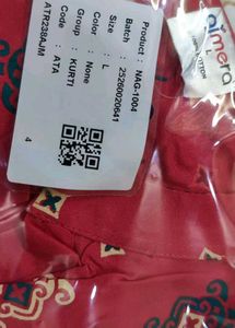 Stylish Red Printed Kurta