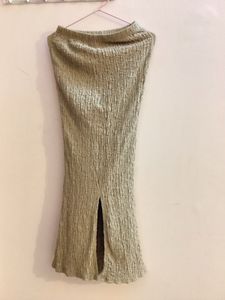 Cider Popcorn Maxi Camel Skirt