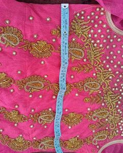 Stunning Pink Embellished Ethnic Gown