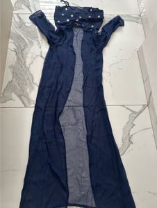 Navy Ethnic Co ord set With Jacket