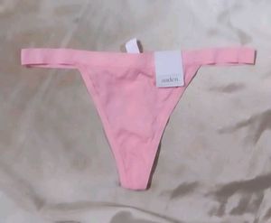 Auden Pink Thong Panty sez S