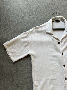 Original Zara White Half Sleeve Shirt