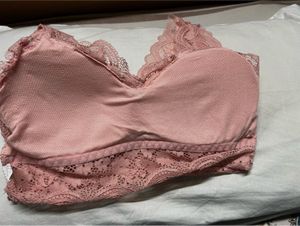 Pink Floral Lace Bralette Top