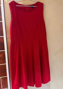 Red Sleeveless Fit & Flare Dress