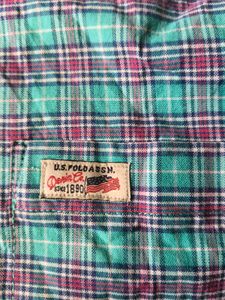 US polo blue checked shirt