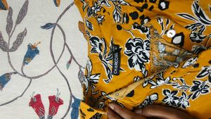 Yellow Floral Print Top