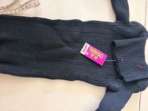 Black Ribbed Turtle Neck inner for babies