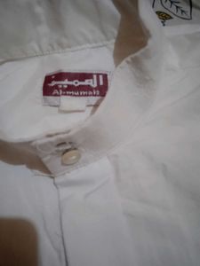 Men's White Abaya and Pyjama Set