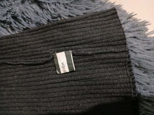 Black Ribbed Midi Skirt