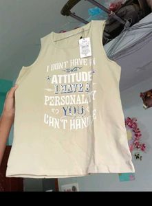 Graphic Print Sleeveless Top