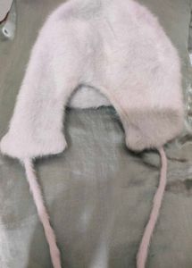 Fuzzy White Hat for winters