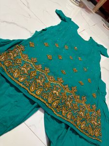shinny cotton handwork dress