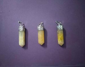 CITRINE GEMSTONE CRYSTAL PENCIL PENDANT